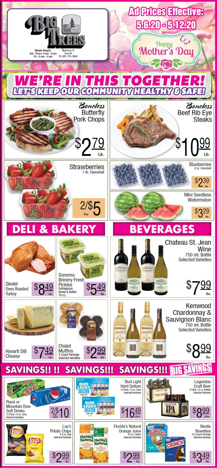 Big Trees Market Weekly Ad & Grocery Specials Through May 12th