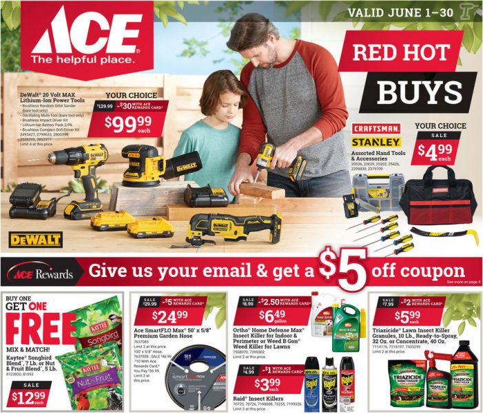 Shop Local, Shop Often & Save with June Ace Home Center Red Hot Buys!