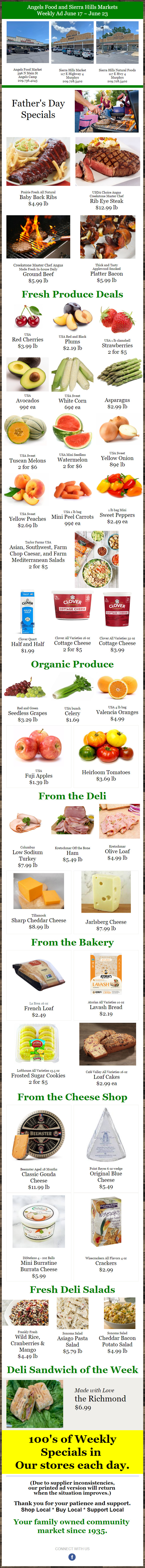 Angels Food and Sierra Hills Markets Weekly Ad & Specials Through June 23rd