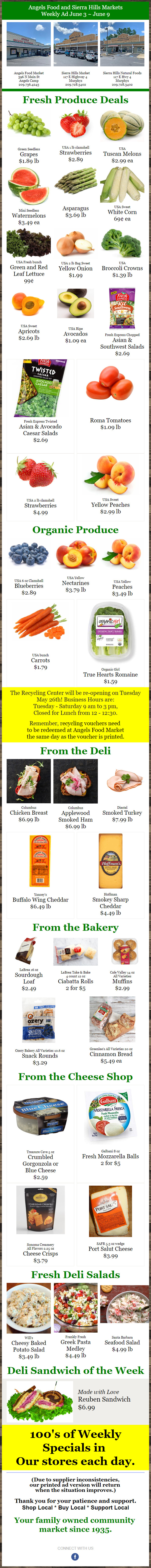 Angels Food and Sierra Hills Markets Weekly Ad & Specials Through June 9th