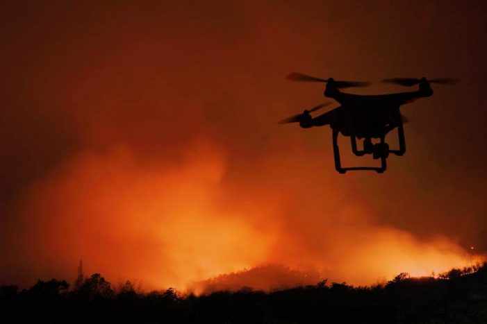 Unmanned Aerial Vehicle (UAV) use Impeding Efforts to Extinguish Quarter Fire