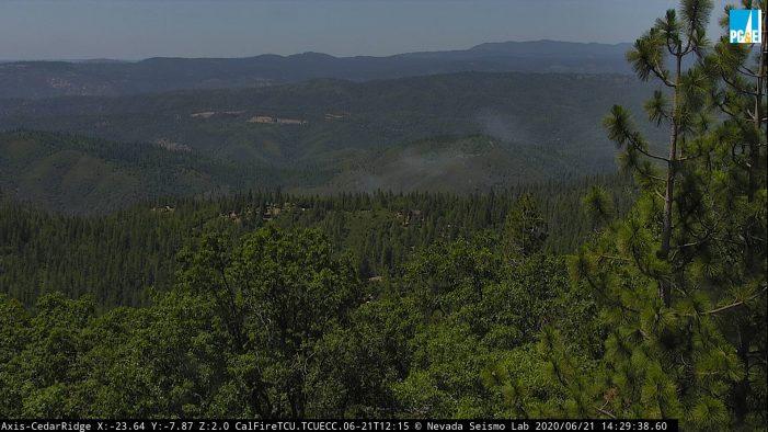 The Quarter Fire is Holding at 15 Acres and Burning in South Fork of Stanislaus River Canyon