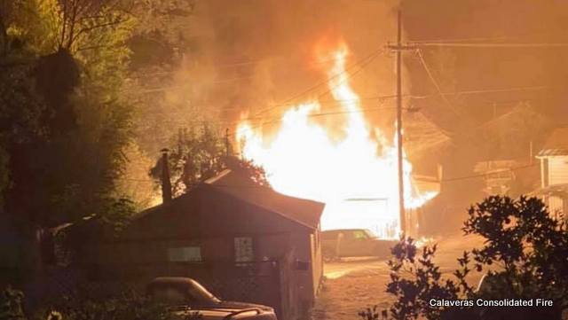 Residential Structure Fire Last Night in Mokelumne Hill