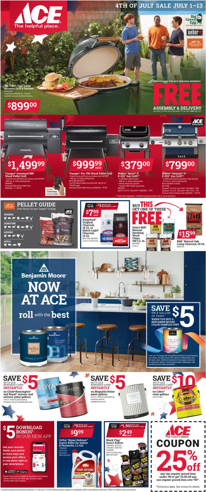 The Big Ace Home Center 4th of July Ad.  Celebrate Independence with Great Savings