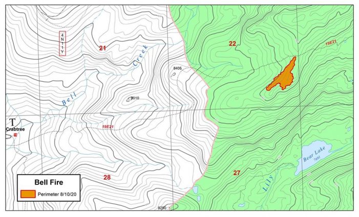 Bell Fire Has Slowly Increased to 13 Acres in Emigrant Wilderness