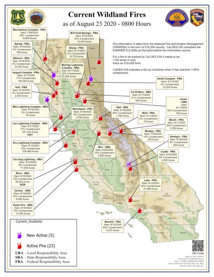 The Latest California Wildfire Map