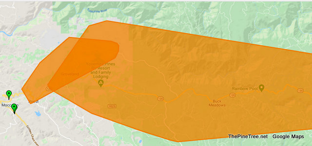 MocFire Knocks Out Power to 4,118 PG&E Customers in Groveland Area
