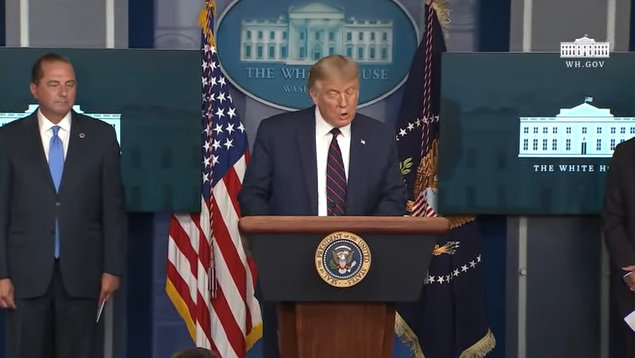 President Trump in August 23rd Press Briefing