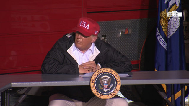 President Trump in Emergency Operations Briefing in Lake Charles, LA