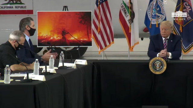 President Trump in a California Briefing on Wildfires
