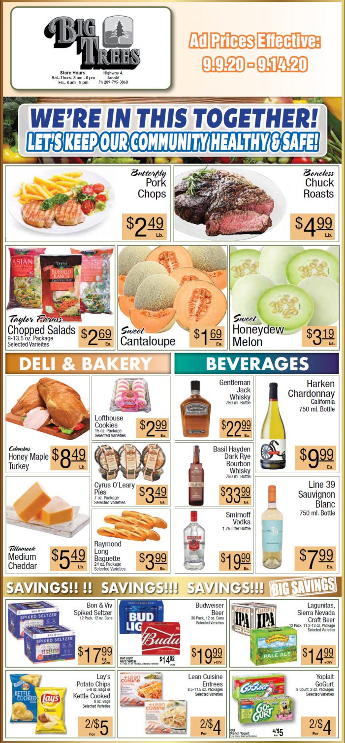 Big Trees Market Weekly Ad & Grocery Specials Through September 15th