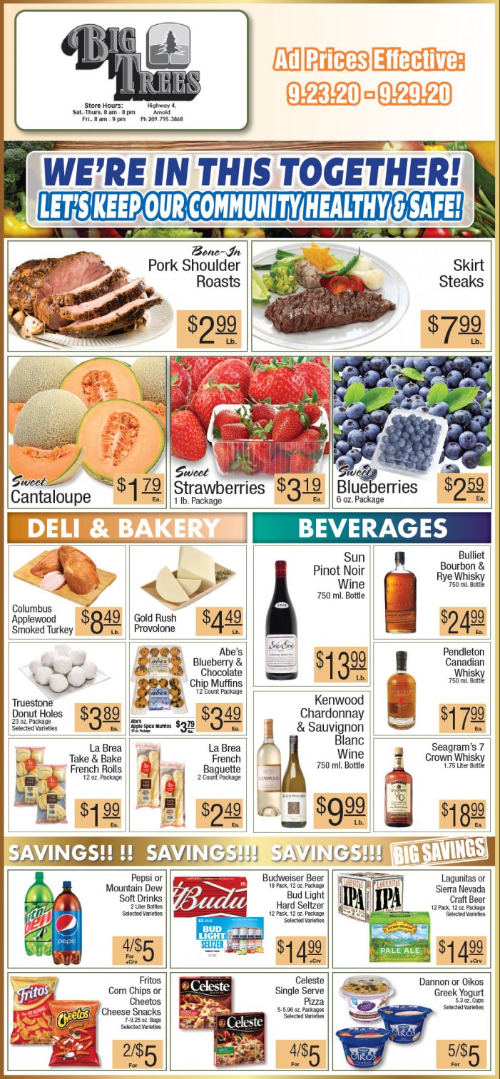 Big Trees Market Weekly Ad & Grocery Specials Through September 29th