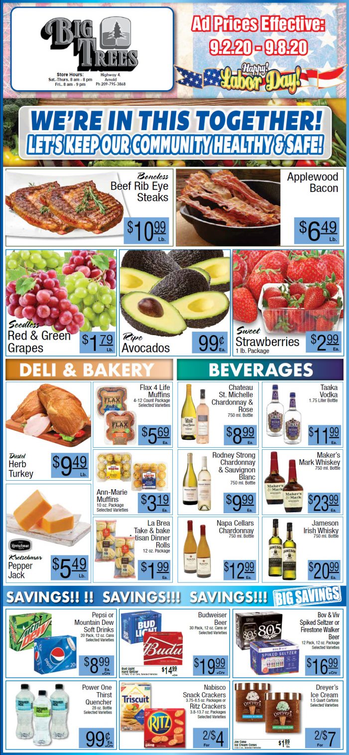 Big Trees Market Weekly Ad & Grocery Specials Through September 8th