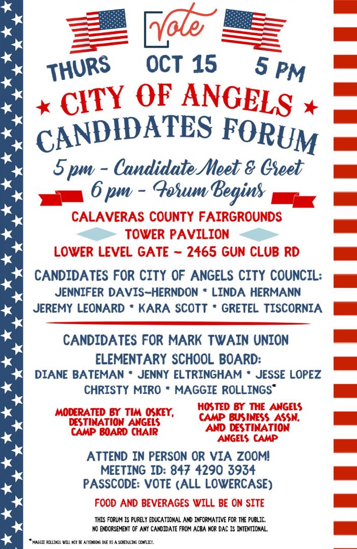 Come to the City of Angels Candidates Forum!