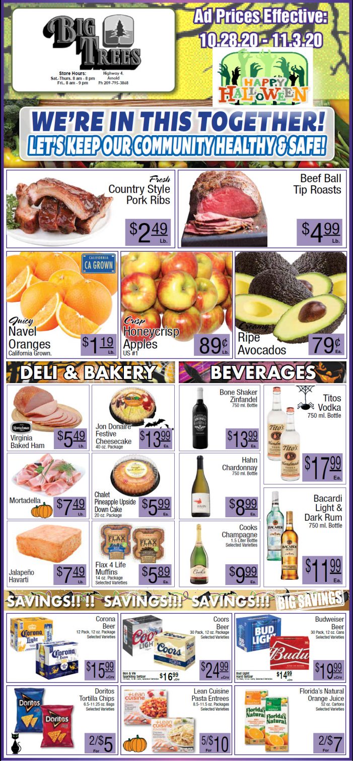 Big Trees Market Weekly Ad & Grocery Specials Through November 3rd