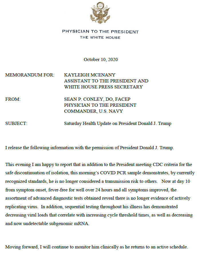 Memorandum from the President’s Physician