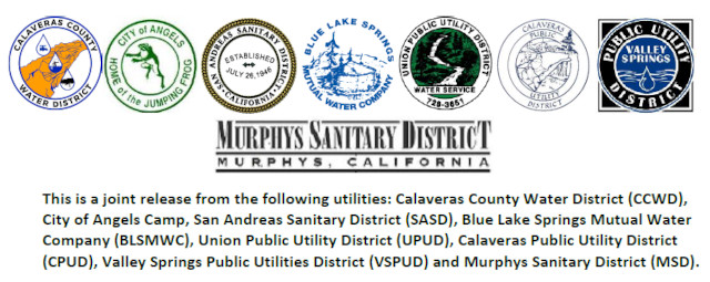 Calaveras Public Utilities Urge Water Conservation Due to PG&E Public Safety Power Shutoff Potential October 25 into October 27