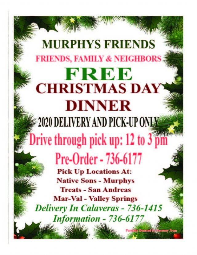 Free Christmas Day Dinner From Murphys Friends