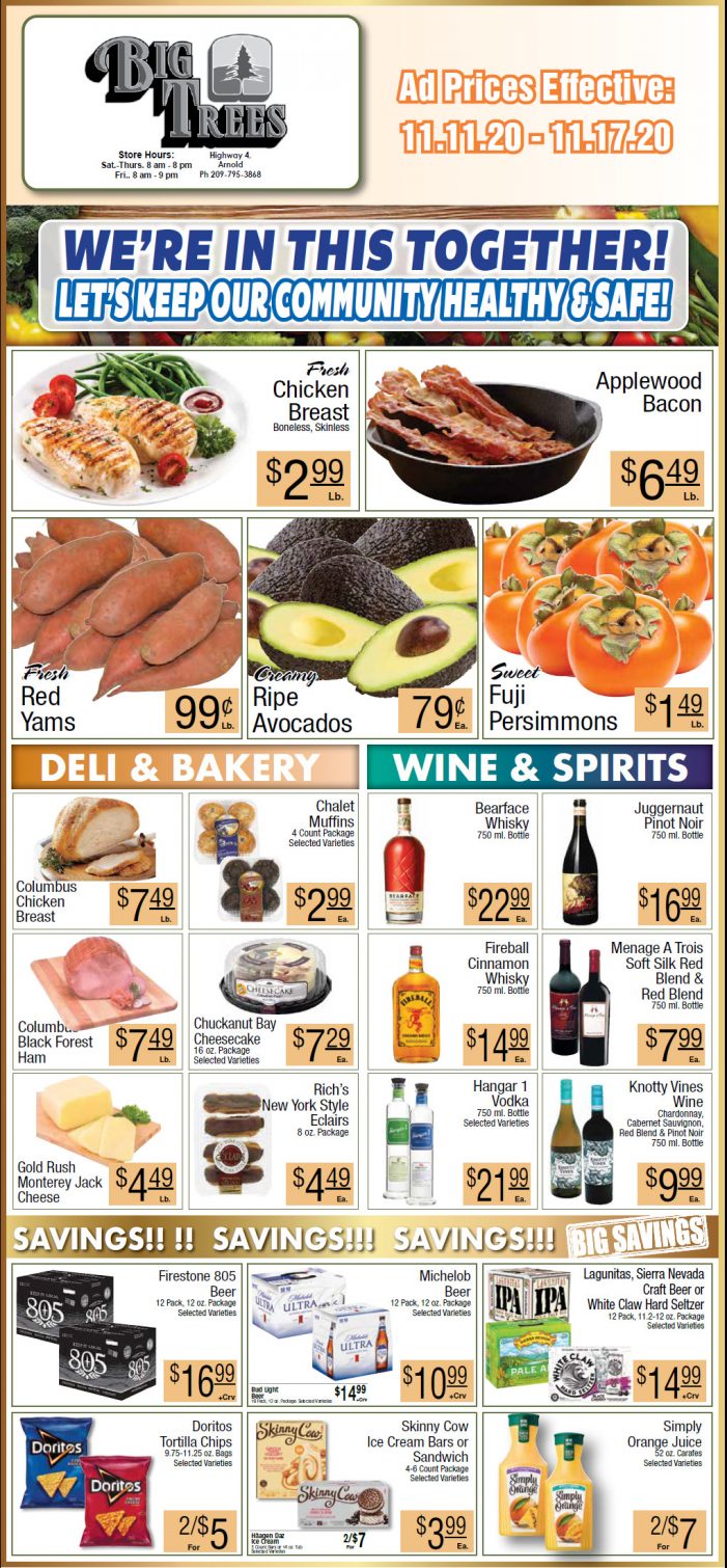 Big Trees Market Weekly Ad & Thanksgiving Specials Through December 1st