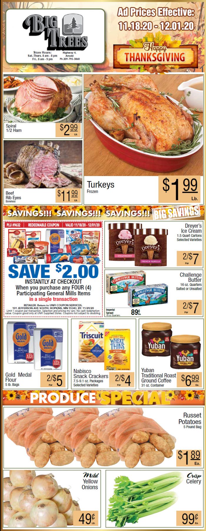 Big Trees Market Weekly Ad & Thanksgiving Specials Through December 1st