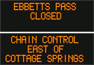 Road Conditions Update….Chain Controls on Hwys 88, 4 & 108