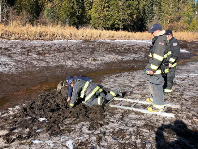 Ebbetts Pass Fire Fighters Rescues Man in Snowshoe Lake
