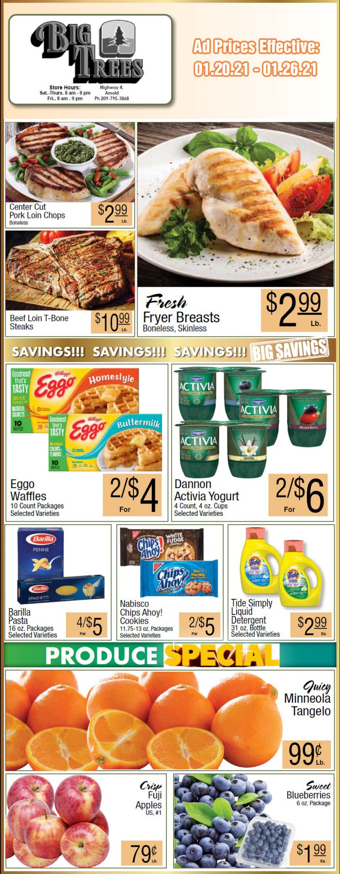 Big Trees Market Weekly Ad & Grocery Specials Through January 26th