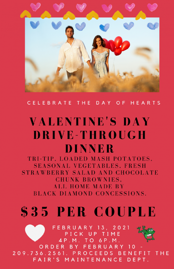 Valentine’s Day Drive – Through Dinner at The Fairgrounds!