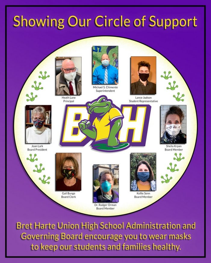 The Bret Harte School District Board Asks You to Help Stop the Spread