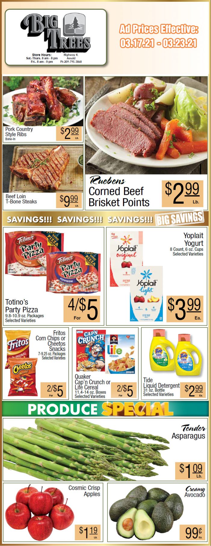 Big Trees Market Weekly Ad & Grocery Specials Through March 23rd