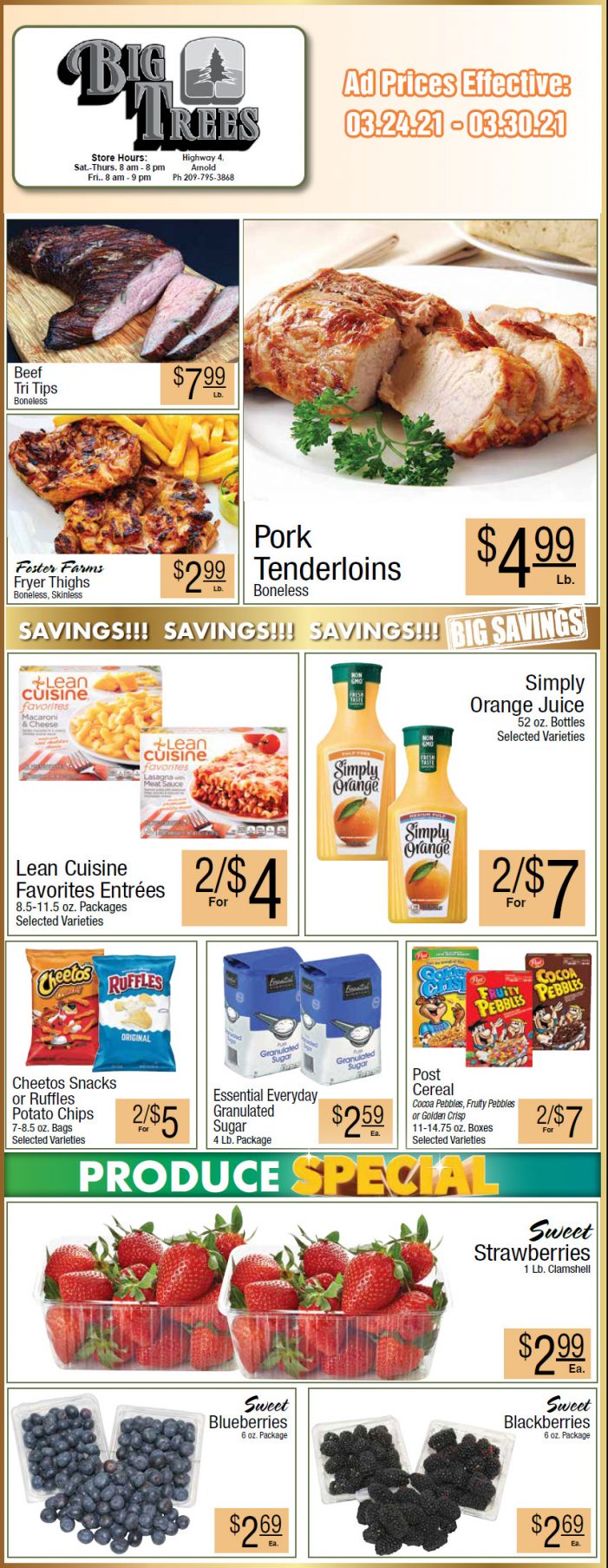 Big Trees Market Weekly Ad & Grocery Specials Through March 30th
