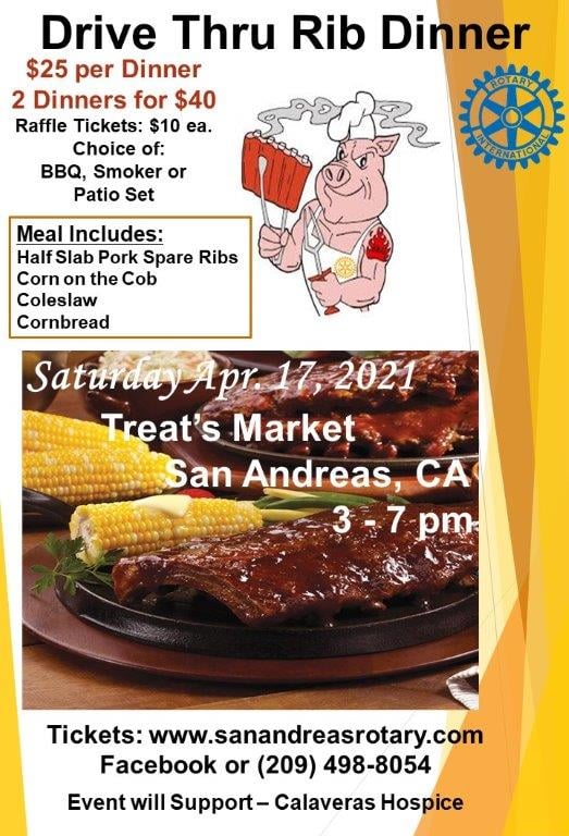 April 17th Rotary Drive Thru Rib Dinner!  Get Your Tickets Now!