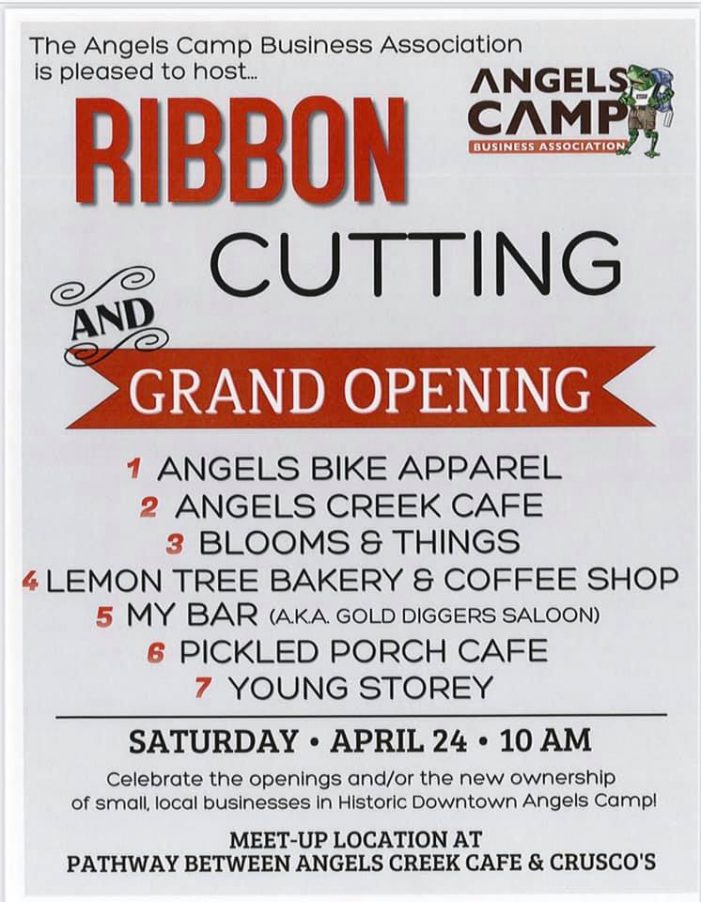 Angels Camp Business Association Ribbon Cutting for New Businesses