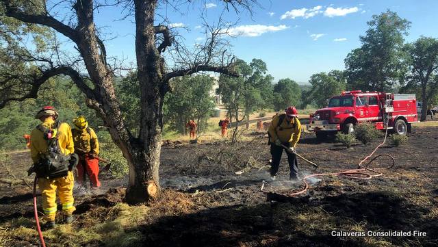 Escaped Debris Burn Quickly Contained by Calaveras Consolidated & Cal Fire