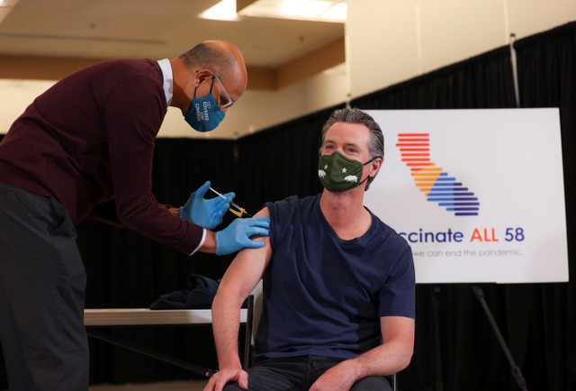 As California Expands COVID-19 Vaccine Eligibility to All Californians 50+, Governor Newsom Receives Vaccine in Los Angeles