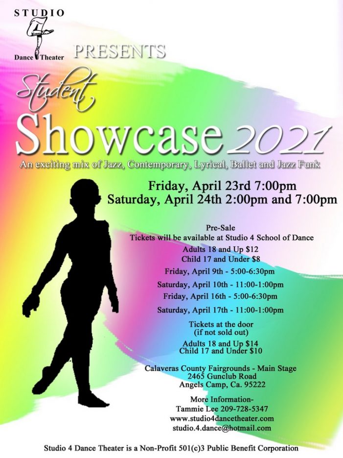Studio 4 Dance Theater Presents the 2021 Student Showcase April 23rd & April 24th