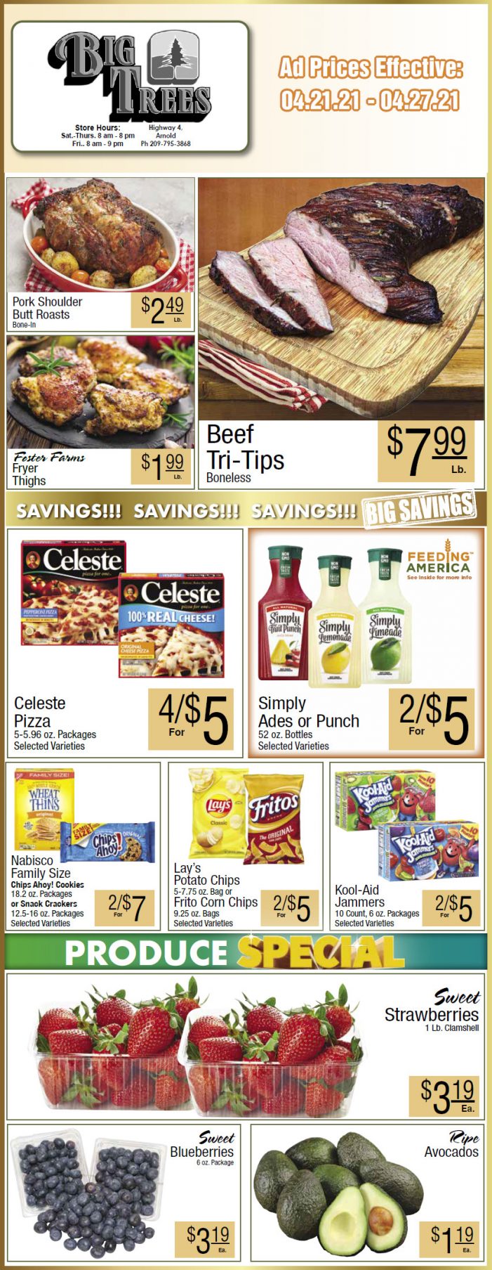 Big Trees Market Weekly Ad & Grocery Specials Through April 27th!  Shop Local & Save!!