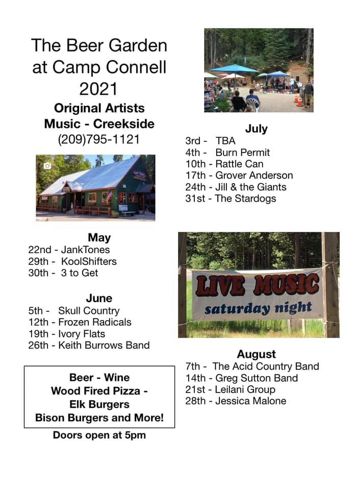 The Beer Garden at Camp Connell General Store 2021 Music Series