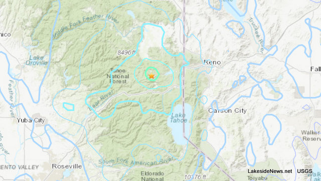 4.7 Magnitude Quake Strikes Northwest of Truckee