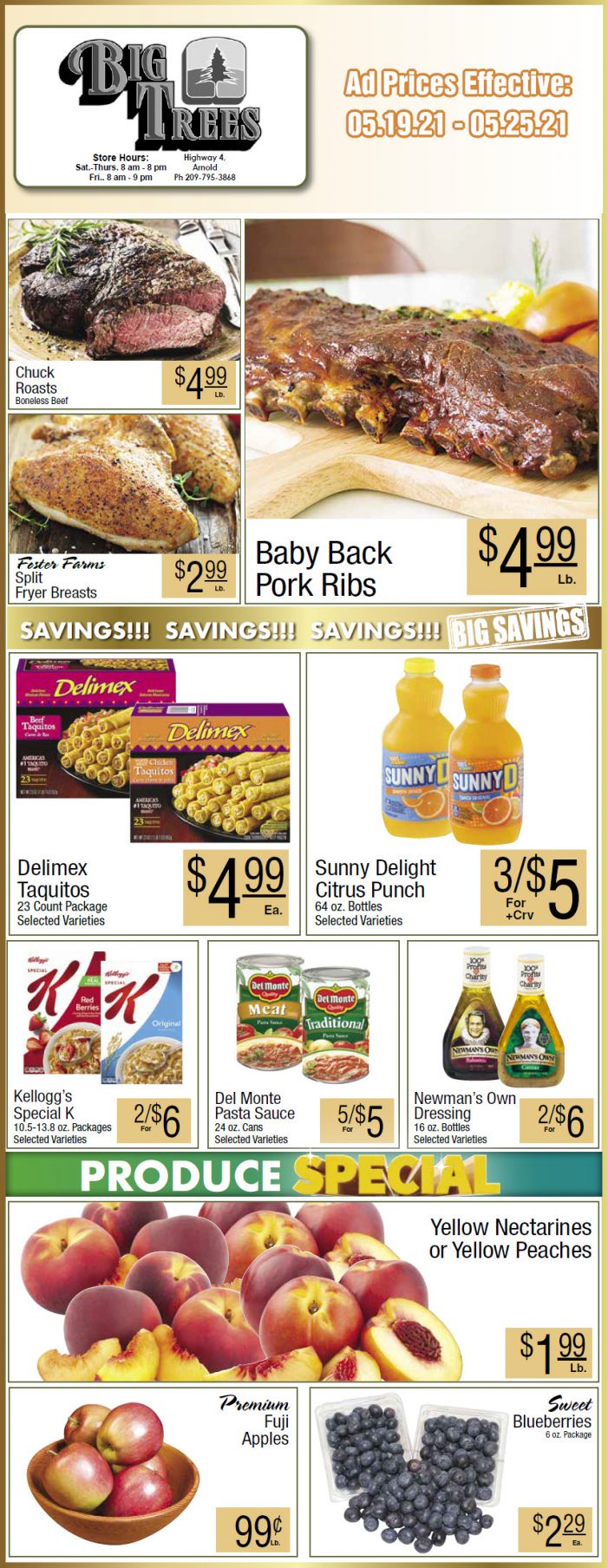 Big Trees Market Weekly Ad & Grocery Specials Through May 25th!  Shop Local & Save!!
