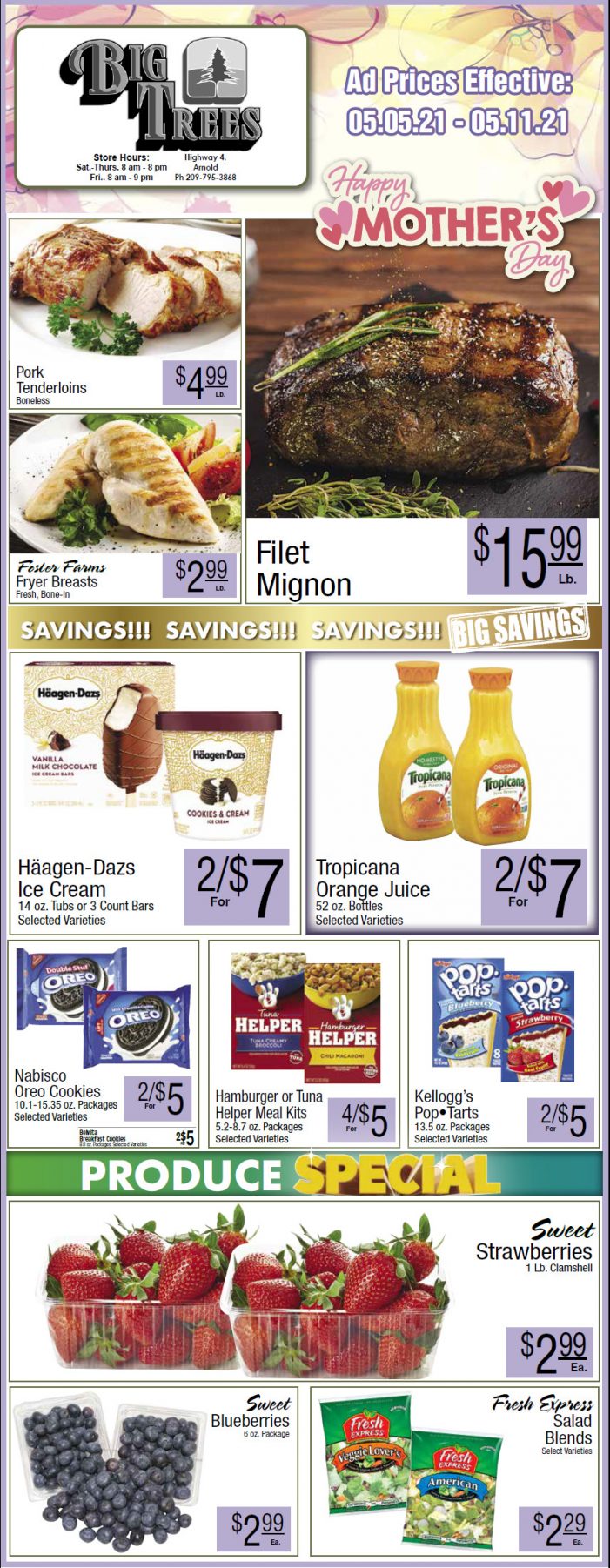 Big Trees Market Weekly Ad & Grocery Specials Through May 11th!  Shop Local & Save!!