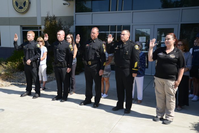 Promotion Ceremony Held This Morning at Calaveras Sheriff’s Office