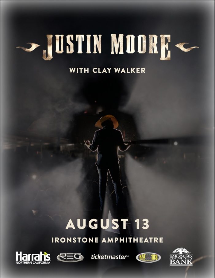 Don’t Miss Justin Moore with Clay Walker at Ironstone Amphitheatre TONIGHT at 8:00 p.m!