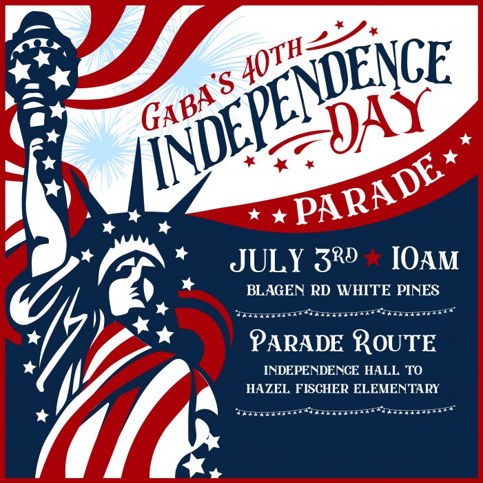 GABA’s 40th Independence Day Parade is July 3rd at 10:00!