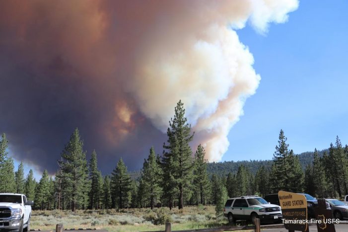 Tamarack Fire Saturday AM Update…Now 6,600 Acres, 0% Contained, Portions of Hwys 89 & 4 Closed