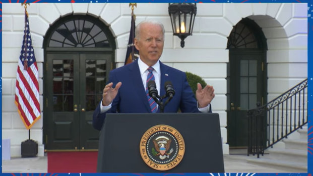 President Biden Celebrating Independence Day and Independence from COVID-19