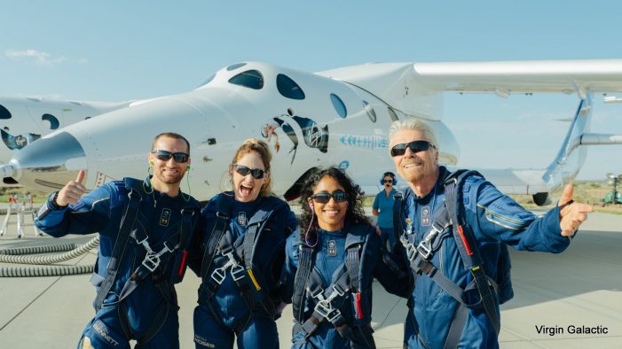 Virgin Galactic Successfully Completes First Fully Crewed Spaceflight with Sir Richard Branson Aboard