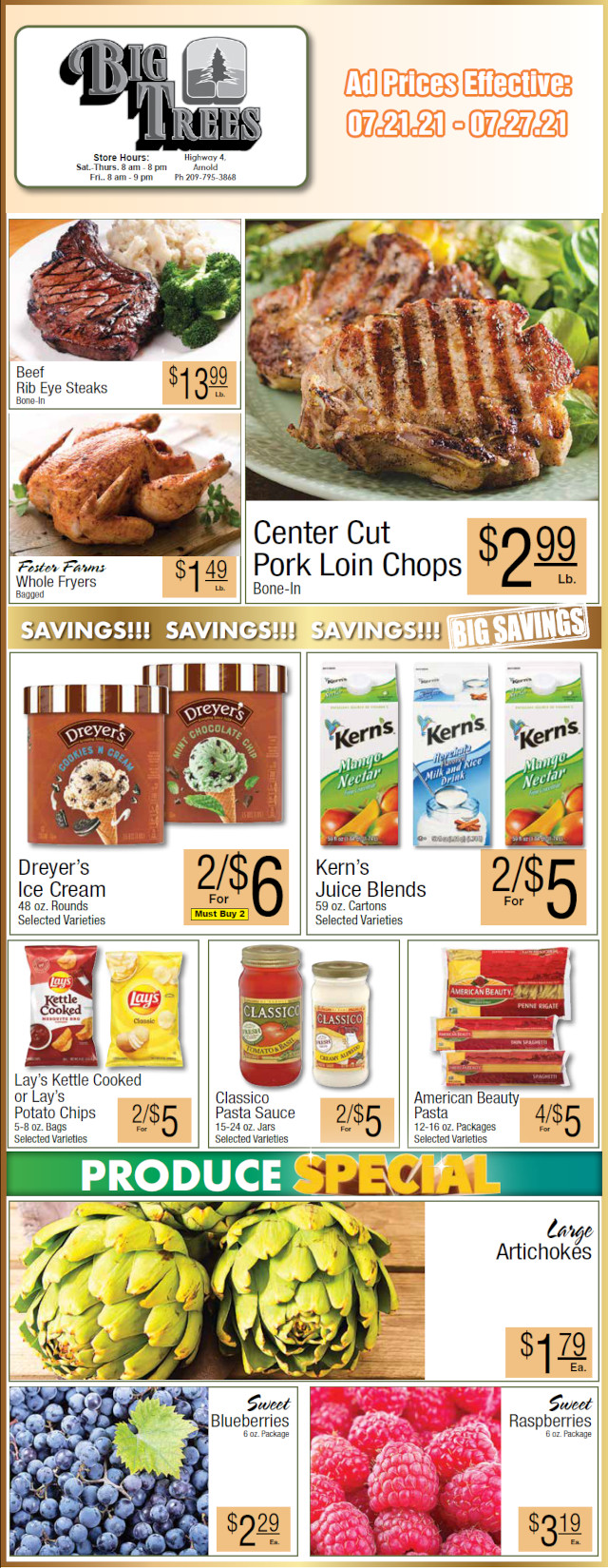 Big Trees Market Weekly Ad & Grocery Specials Through July 27th! Shop Local & Save!!