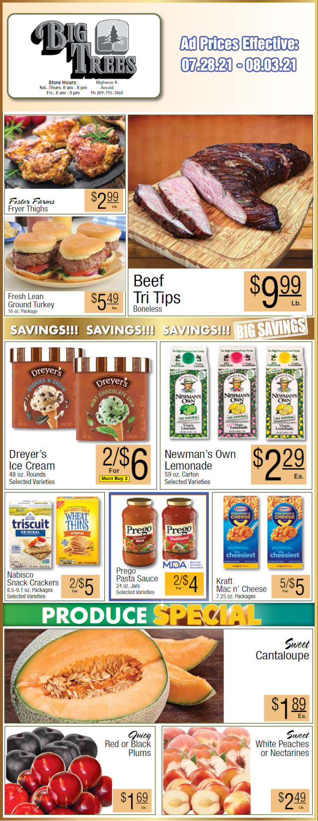 Big Trees Market Weekly Ad & Grocery Specials Through August 3rd! Shop Local & Save!!