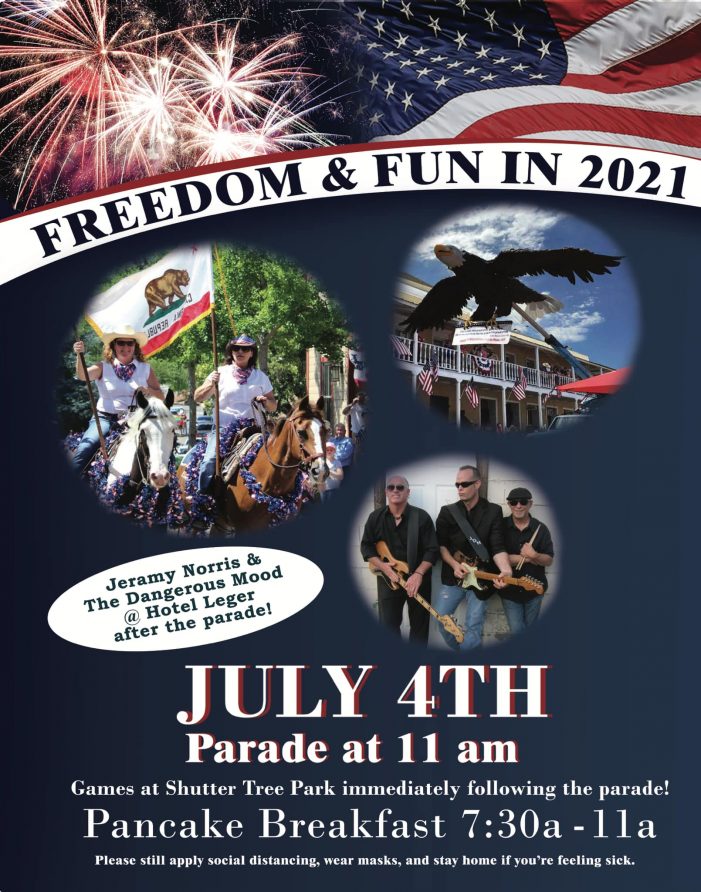 Freedom & Fun in 2021 Parade at Mokelumne Hill July 4th!